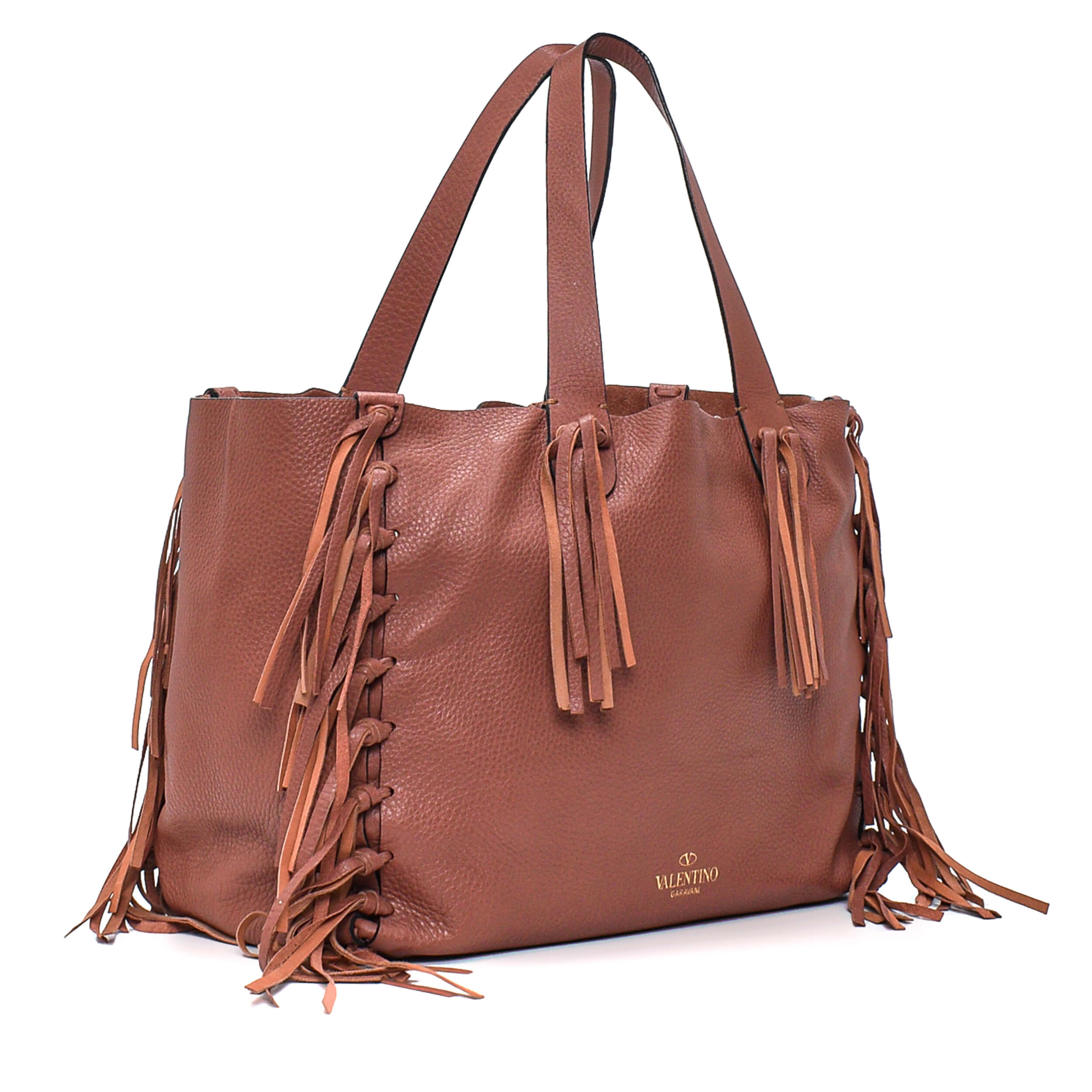 VALENTINO - Tabac Leather Rockee Shoulder Bag II